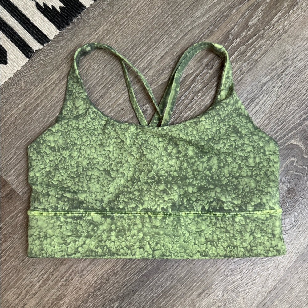 Lululemon Energy Longline Bra B–D Cups Nulux City Grit Green Size 8 - Picture 3 of 8